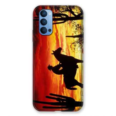 Coque Pour Oppo Reno 4 Cow Boy Soleil