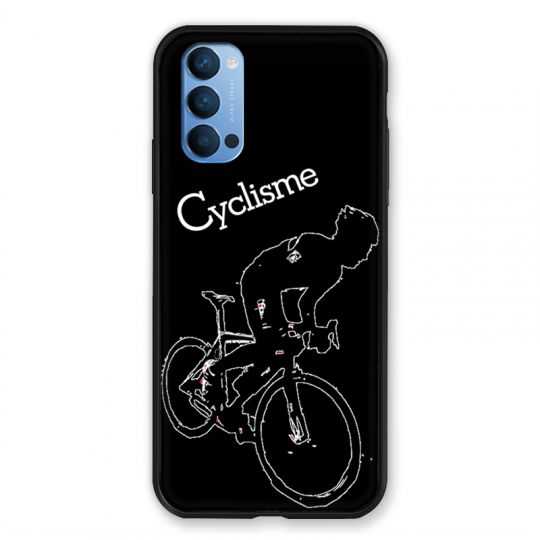 Coque Pour Oppo Reno 4 Cyclisme Ombre Blanche