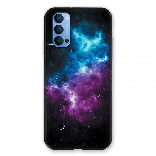 Coque Pour Oppo Reno 4 Univers Bleu Violet