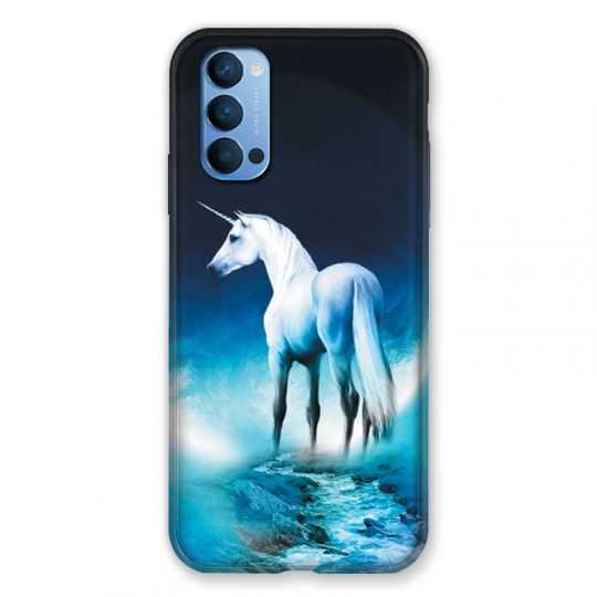 Coque Pour Oppo Reno 4 Licorne Lune