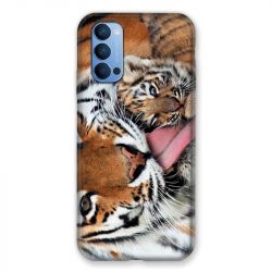 Coque Pour Oppo Reno 4 Bebe Tigre