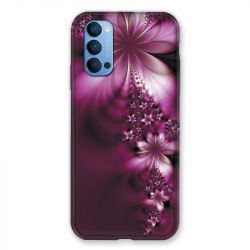 Coque Pour Oppo Reno 4 Fleur Violette Montante