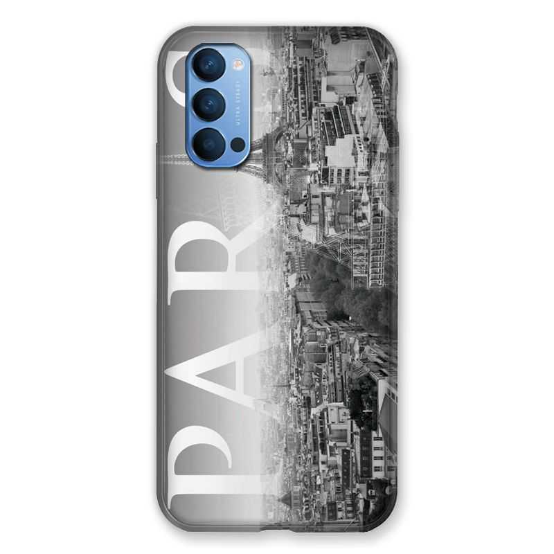 Coque Pour Oppo Reno 4 France Paris Vintage