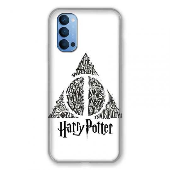 Coque Pour Oppo Reno 4 WB License Harry Potter Triangle Blanc