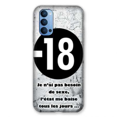 Coque Pour Oppo Reno 4 Humour 18 Ans