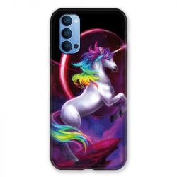 Coque Pour Oppo Reno 4 Licorne Arc en ciel