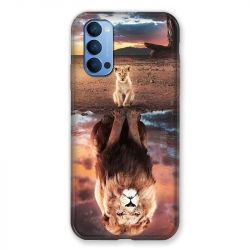 Coque Pour Oppo Reno 4 Lion Reflet