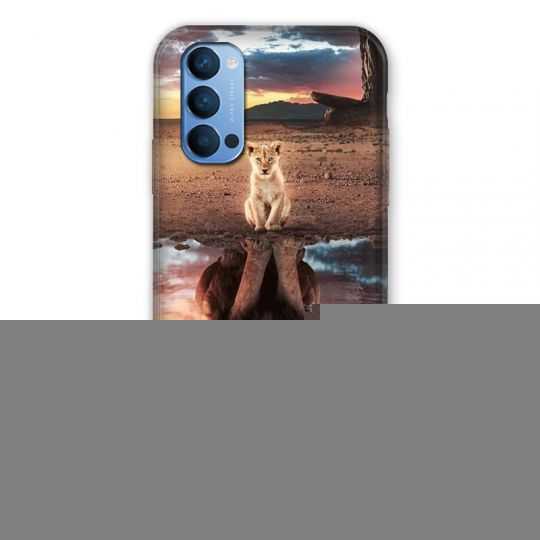 Coque Pour Oppo Reno 4 Lion Reflet