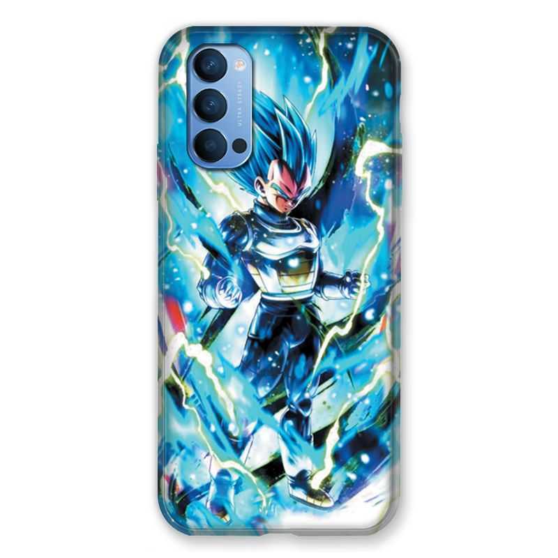 Coque Pour Oppo Reno 4 Manga Dragon Ball Vegeta Bleu