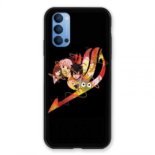 Coque Pour Oppo Reno 4 Manga Fairy Tail Logo Noir