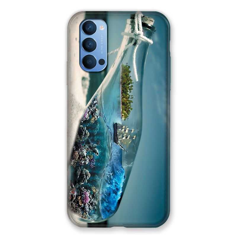 Coque Pour Oppo Reno 4 Mer Bouteille