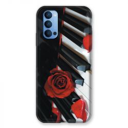 Coque Pour Oppo Reno 4 Musique Rose Piano