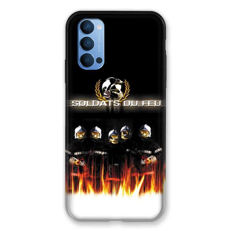 Coque Pour Oppo Reno 4 Pompier Soldat