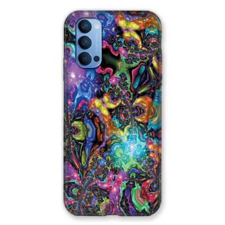 Coque Pour Oppo Reno 4 Psychedelic Colore