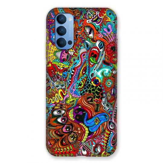 Coque Pour Oppo Reno 4 Psychedelic Yeux