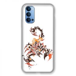 Coque Pour Oppo Reno 4 Scorpion Blanc