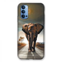 Coque Pour Oppo Reno 4 Savane Elephant Route