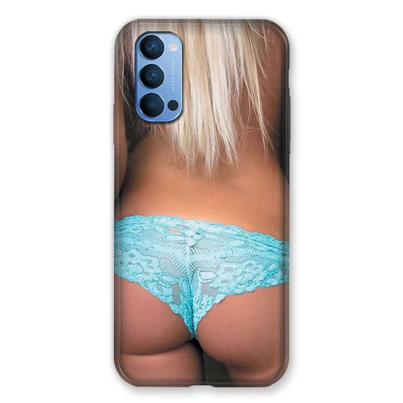 Coque Pour Oppo Reno 4 Sexy Tanga Bleu
