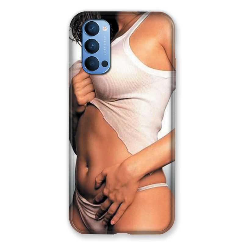 Coque Pour Oppo Reno 4 Sexy Tee Shirt Blanc