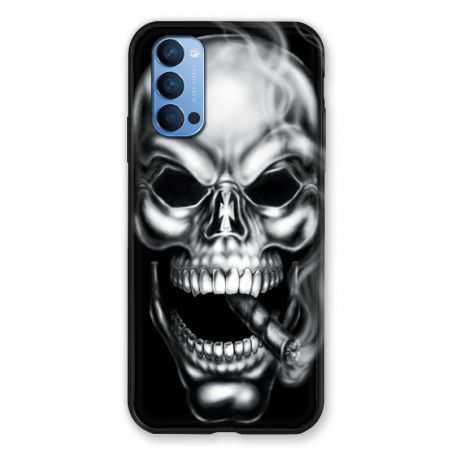 Coque Pour Oppo Reno 4 Tete de Mort Fume