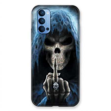Coque Pour Oppo Reno 4 Tete de Mort Doigt