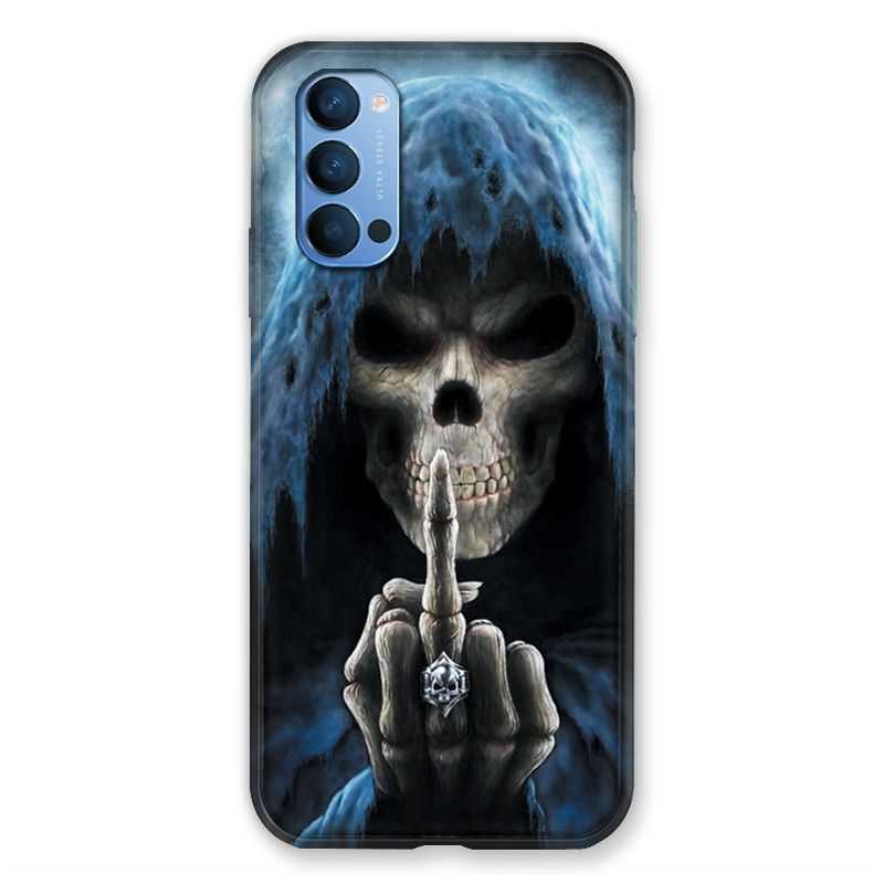 Coque Pour Oppo Reno 4 Tete de Mort Doigt