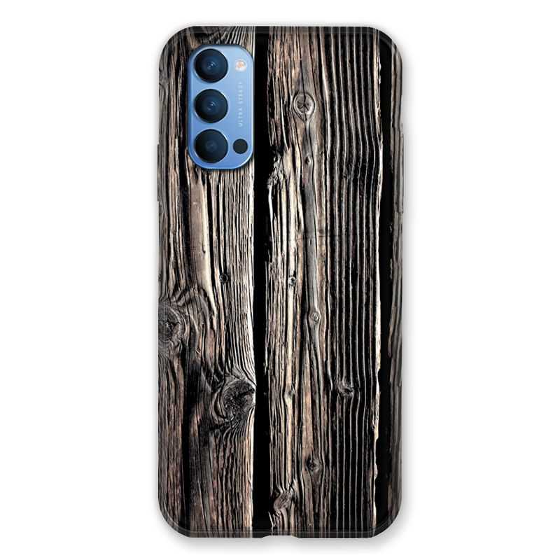 Coque Pour Oppo Reno 4 Texture Bois