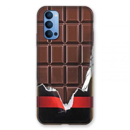 Coque Pour Oppo Reno 4 Trompe Oeil Chocolat