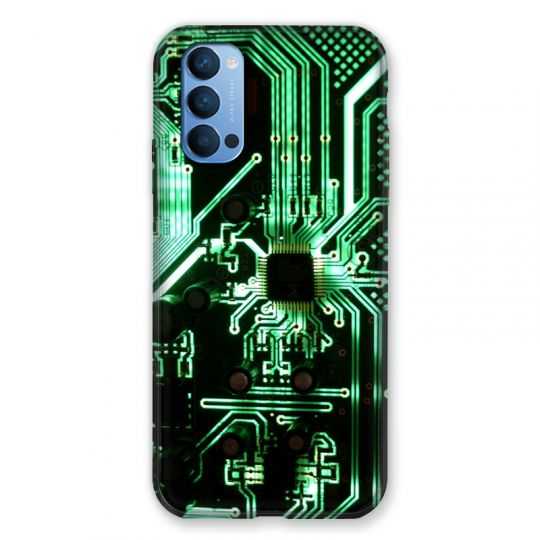 Coque Pour Oppo Reno 4 Trompe Oeil Composant