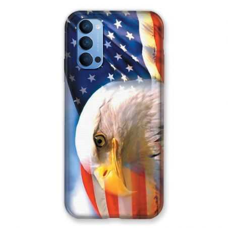 Coque Pour Oppo Reno 4 Amerique USA Aigle