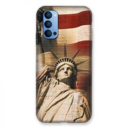Coque Pour Oppo Reno 4 Amerique USA Statue liberté