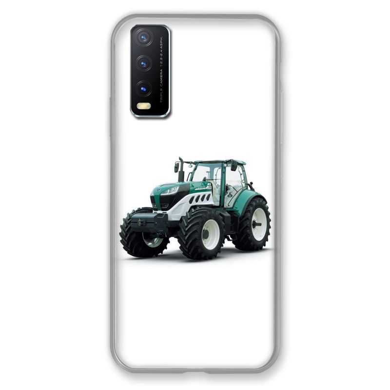 Coque Pour Vivo Y20S Agriculture Tracteur Blanc