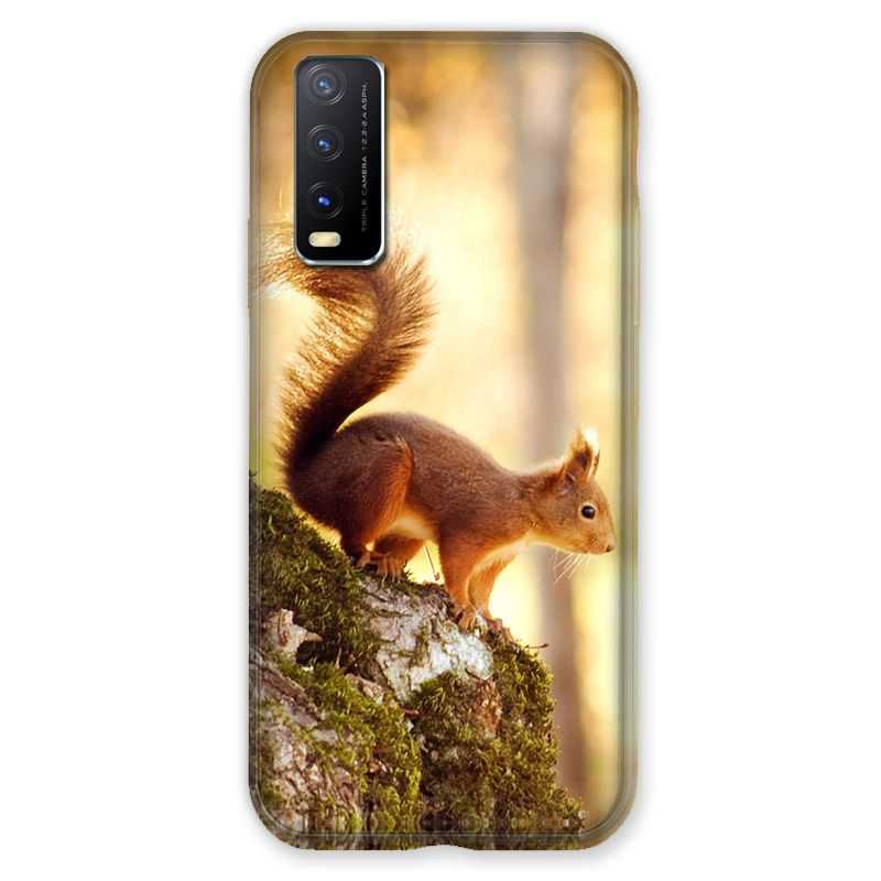 Coque Pour Vivo Y20S Ecureuil Bois