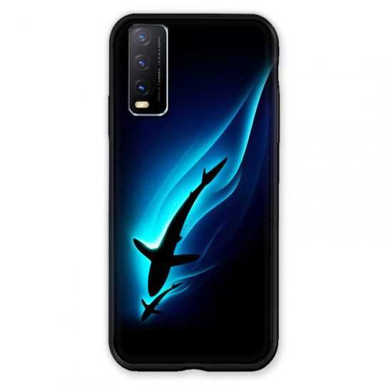 Coque Pour Vivo Y20S Requin Noir