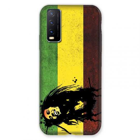 Coque Pour Vivo Y20S Bob Marley Drapeau