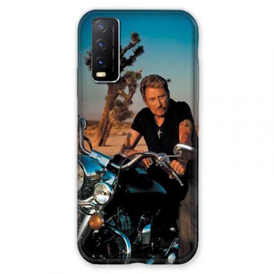 Coque Pour Vivo Y20S Johnny Hallyday Moto