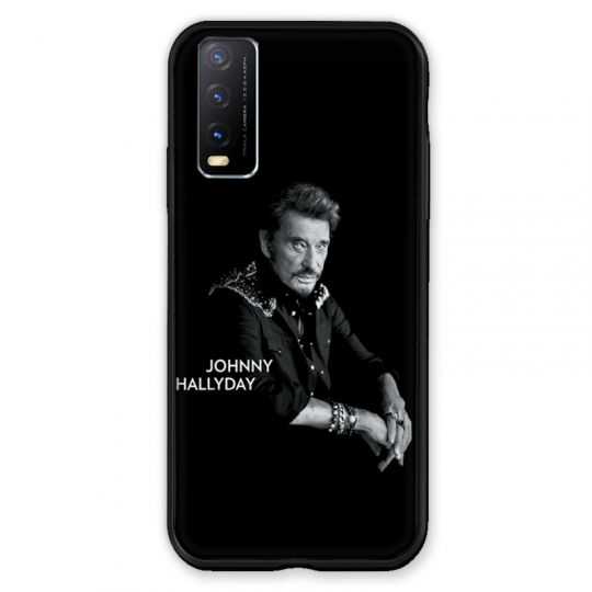Coque Pour Vivo Y20S Johnny Hallyday Noir
