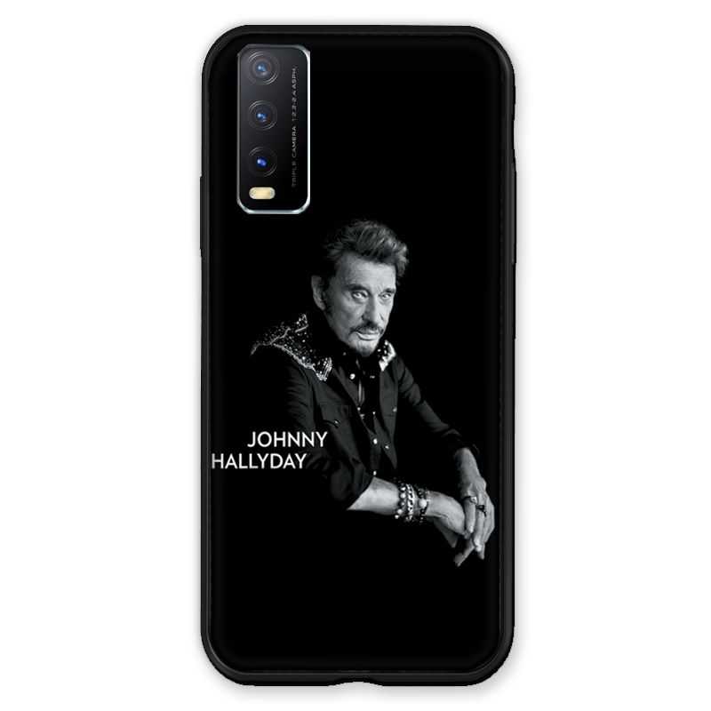 Coque Pour Vivo Y20S Johnny Hallyday Noir