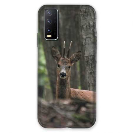 Coque Pour Vivo Y20S Chasse Chevreuil Bois