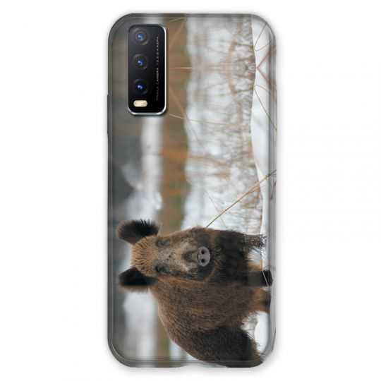 Coque Pour Vivo Y20S Chasse Sanglier Neige