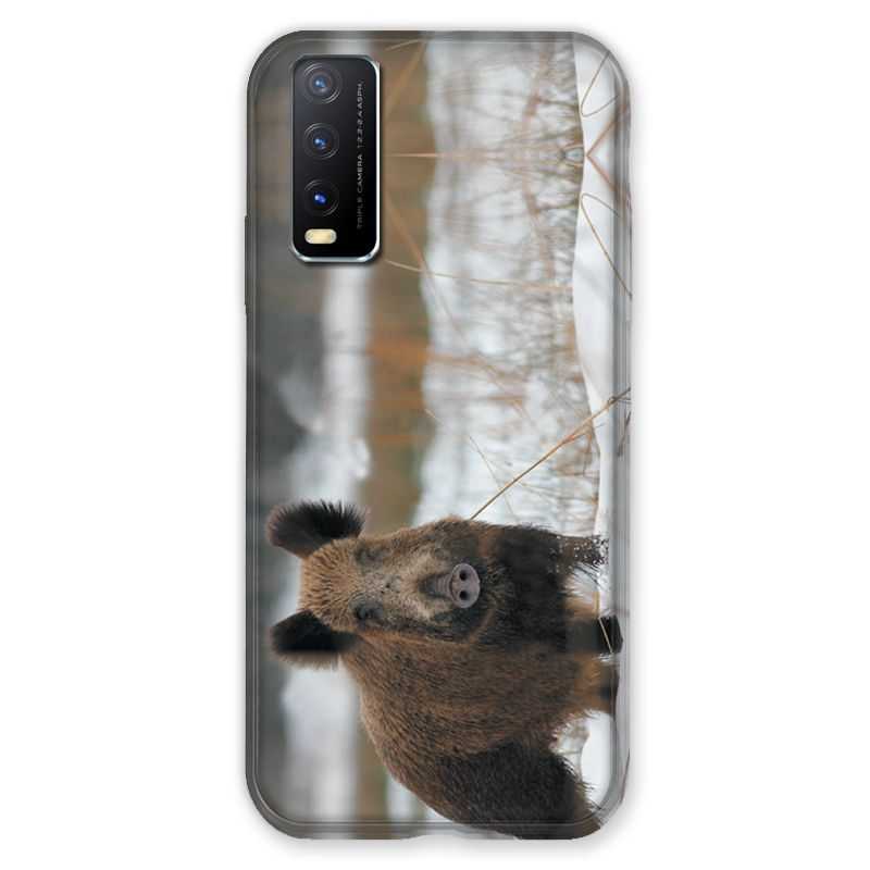 Coque Pour Vivo Y20S Chasse Sanglier Neige