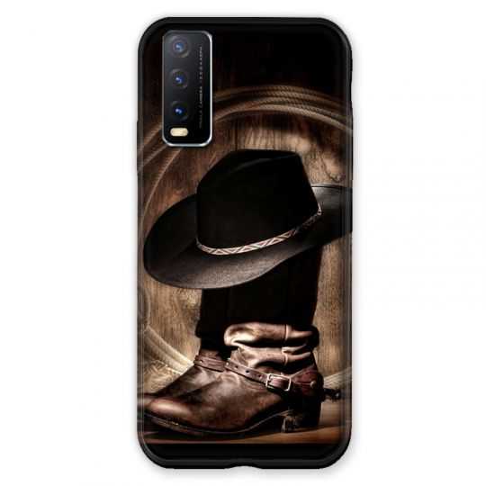 Coque Pour Vivo Y20S Cow Boy Chapeau