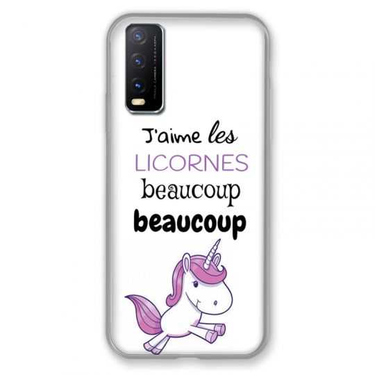 Coque Pour Vivo Y20S Decale Licornes