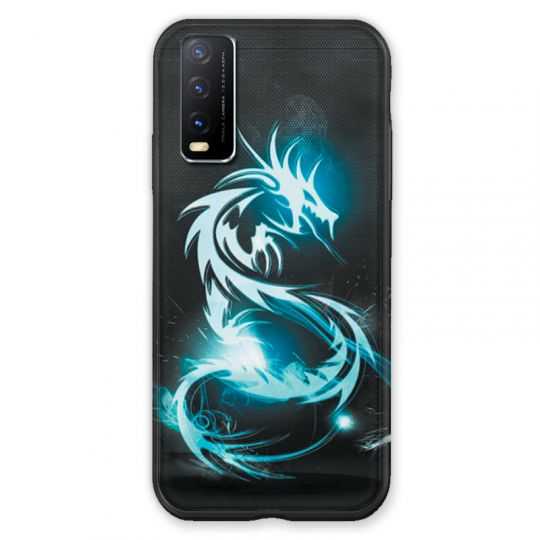 Coque Pour Vivo Y20S Dragon Bleu