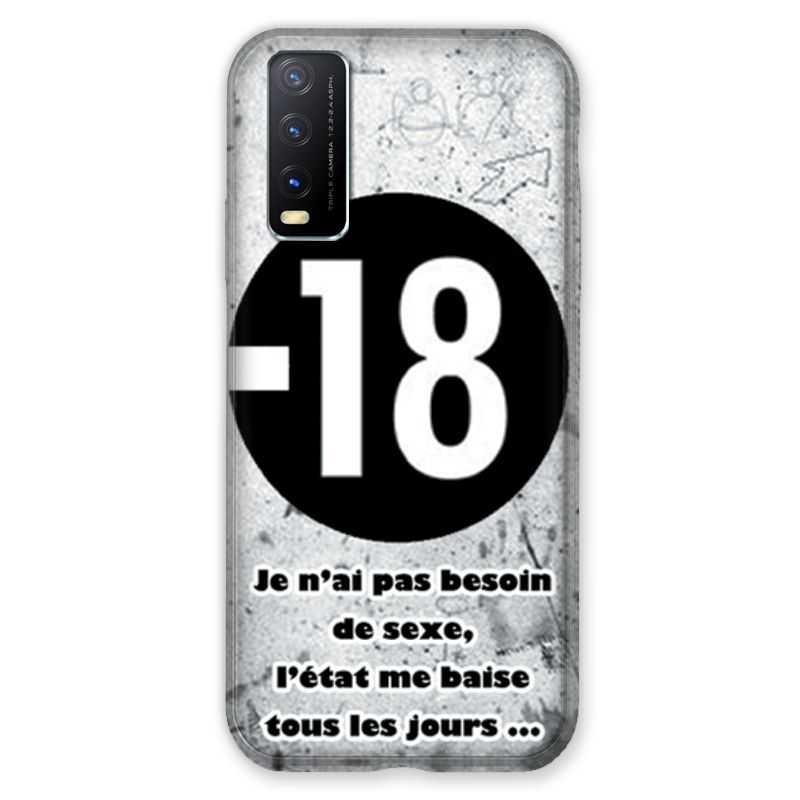 Coque Pour Vivo Y20S Humour 18 Ans