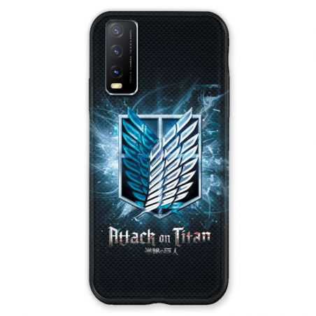 Coque Pour Vivo Y20S Manga Attaque Titans Noir