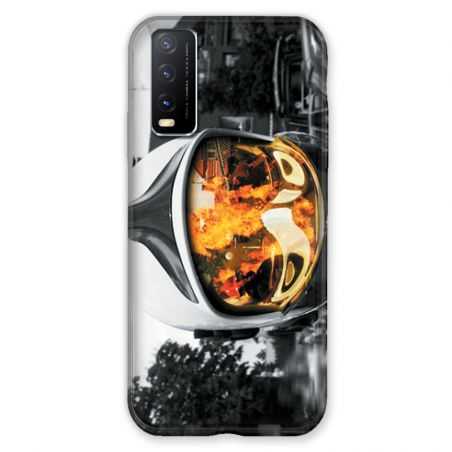 Coque Pour Vivo Y20S Pompier Casque Feu