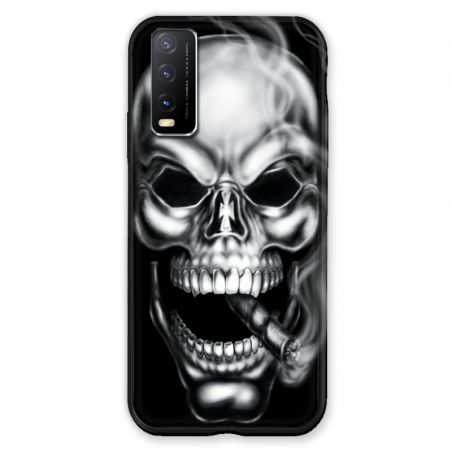 Coque Pour Vivo Y20S Tete de Mort Fume
