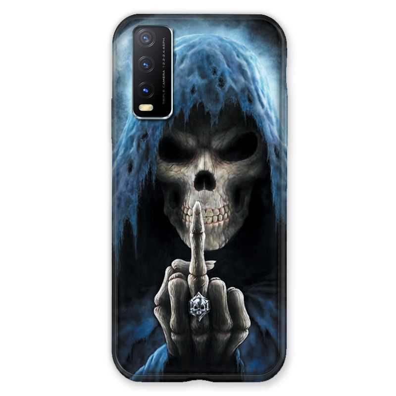Coque Pour Vivo Y20S Tete de Mort Doigt