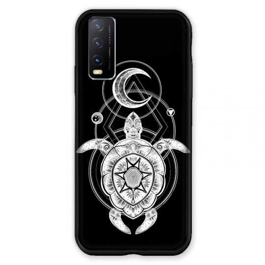 Coque Pour Vivo Y11S Animaux Maori Tortue Noir